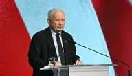 Jarosław Kaczyński podczas konferencji prasowej