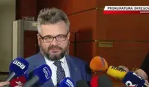 Prokurator Piotr Skiba podczas konferencji prasowej