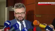 Prokurator Piotr Skiba podczas konferencji prasowej 