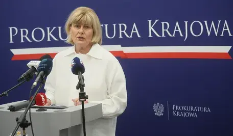 Rzecznik prasowa Prokuratora Generalnego, prokurator Anna Adamiak podczas konferencji prasowej