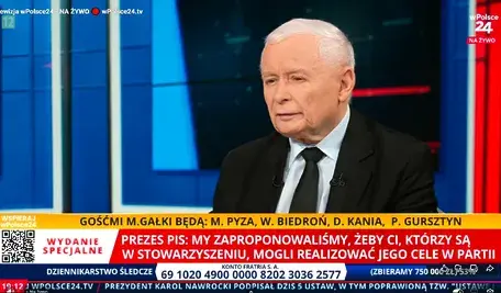 Jarosław Kaczyński jest gościem telewizji wPolsce24 