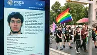 Zdjęcie zamachowca na tle parady równości
