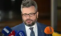 Warszawa, 02.07.2026. Rzecznik prasowy Prokuratury Okręgowej w Warszawie prokurator Piotr Skiba podczas briefingu prasowego w siedzibie prokuratury w Warszawie,