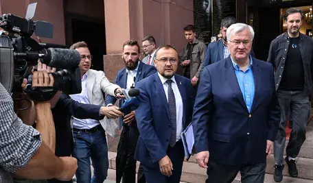 Ukraińska dyplomacja po wyjściu z budynku MSZ w Warszawie