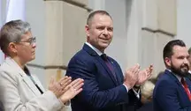 Prezydent RP Karol Nawrocki podczas uroczystości wręczenia nominacji profesorskich w Pałacu Prezydenckim