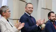 Prezydent RP Karol Nawrocki podczas uroczystości wręczenia nominacji profesorskich w Pałacu Prezydenckim