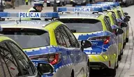 Zaparkowane policyjne radiowozy