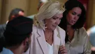 Marine Le Pen podczas rozprawy w sądzie