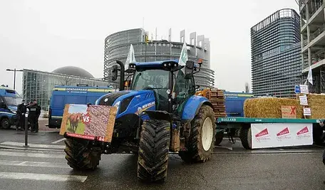 Protest rolników w Strasburgu