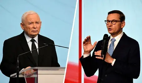 Jarosław Kaczyński i Mateusz Morawiecki