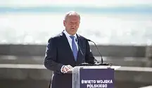 Premier Donald Tusk podczas przemówienia w Gdyni