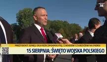 Prezydent Karol Nawrocki podczas uroczystości Święta Wojska Polskiego
