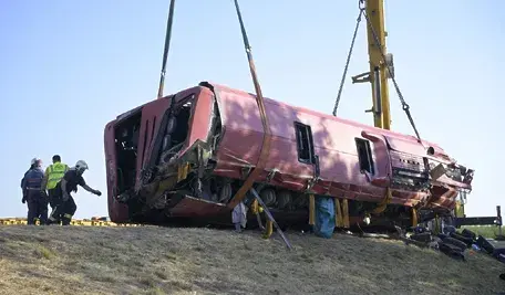 Wypadek autobusu na Węgrzech
