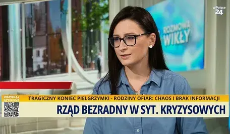 Piękna posłanka PiS Małgorzata Golińska na antenie telewizji wPolsce24