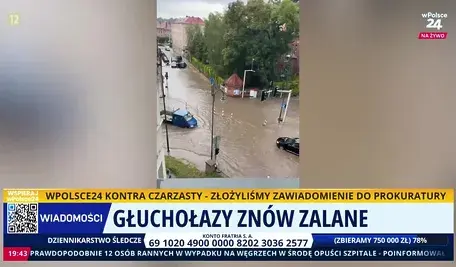 zalane ulice, samochody po intensywnych opadach w Głuchołazach