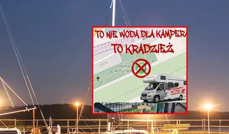 Mikołajkom nie podoba się, że turyści w kamperach czerpią wodę z kranu na cmentarzu