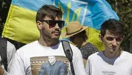 Demonstranci podczas zgromadzenia na Ukrainie. Fala protestów po odejściu Mykhailo Fedorova z rządu zwiększyła presję społeczną na administrację Wołodymyra Zełenskiego i wywołała debatę o przyszłości ukraińskiej demokracji w warunkach wojny