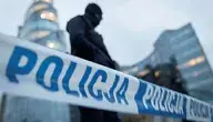 Policjant zabezpieczający miejsce zdarzenia