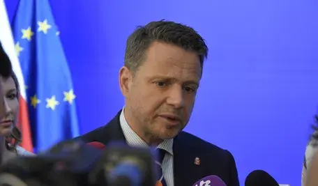Konferencja prasowa Rafala Trzaskowskiego Rafal Trzaskowski fot. Liudmyla Kazakova