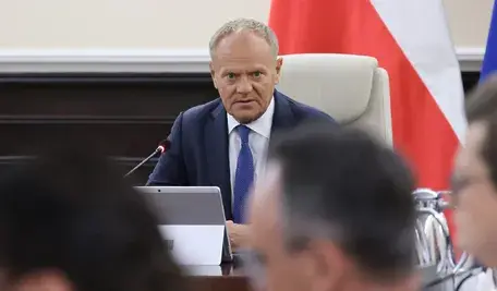 Premier Donald Tusk na roboczym posiedzeniu rządu w KPRM w Warszawie