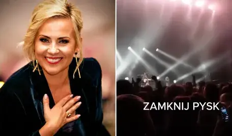 Burmistrz Białogardu Emilia Bury oraz kadr z koncertu podczas Dni Białogardu