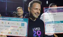 Olsztyn, 26.08.2026. Prezydent Warszawy Rafał Trzaskowski (C), prezydent Olsztyna Robert Szewczyk (C-P) i poseł KO Sławomir Nitras (C-L) na oficjalnym otwarciu Campusu Polska Przyszłości 2026 w Olsztynie, 26 bm. Organizatorem Campusu Polska Przyszłości jest Fundacja Campus Polska. (sko)