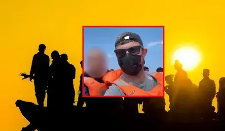Brytyjski dziennikarz Christian Drogan udawał imigranta i przepłynął La Mache pontonem