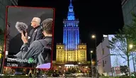 Warszawa, 24.08.2026. Podświetlenie Pałacu Kultury i Nauki w barwach narodowych Urainy, 24 bm. w Warszawie. Trwają obchody Dnia Niepodległości Ukrainy. Państwo 35 lata temu proklamowało niepodległość. (sko) PAP/Paweł Supernak