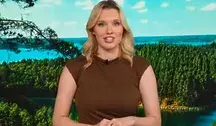 Łucja Nalewajk przedstawia prognozę pogody widzom telewizji wPolsce24
