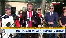 Przemysław Czarnek przed startem rajdu. A później wsiadł na rower i pojechał