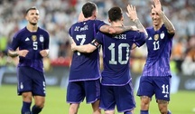 Lionel Messi podczas meczu reprezentacji Argentyny 