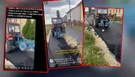 Rolnik zaorał nowy asfalt