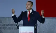 Karol Nawrocki podczas uroczystości na Westerplatte