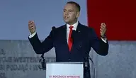 Karol Nawrocki podczas uroczystości na Westerplatte