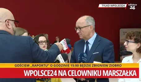 Włodzimierz Czarzasty, który jest wysokim  urzędnikiem państwowym ignoruje pytania Telewizji wPolsce24.