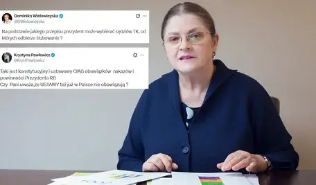 Pawłowicz z dobroci serca zrobiła wykład z prawa Dominice Wielowieyskiej.