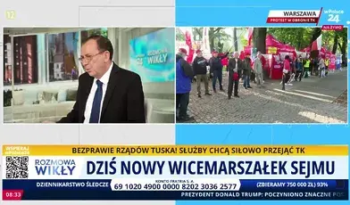 Mariusz Kamiński na antenie telewizji wPolsce24 