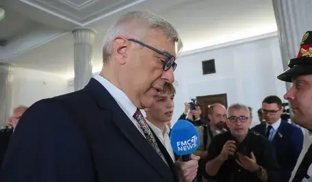 Roman Giertych w rozmowie z dziennikarzami