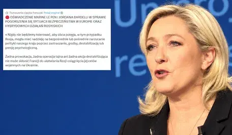 Twarde oświadczenie Marine Le Pen i Jordana Baerlli ws. agresywnych działań Rosji.