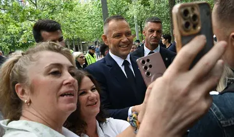 Karol Nawrocki witany przez amerykańską Polonię