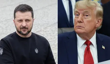 Wołodymyr Zełenski i Donald Trump