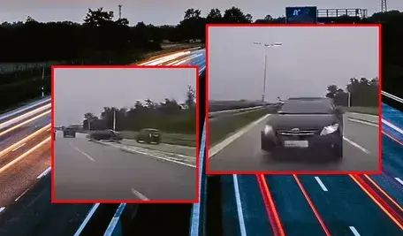 Na autostradzie A4 włączająca się do ruchu kobieta wpadła w poślizg i zderzyła się czołowo z innym autem