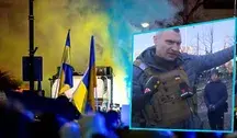 Protest obywateli Ukrainy i zdjęcie mera Kijowa