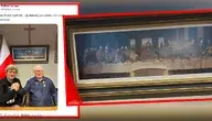 Lech Wałęsa jako Zbawiciel na obrazie w jego biurze