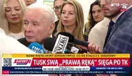 Prezes Jarosław Kaczyński ocenił Tuska na sejmowym korytarzu