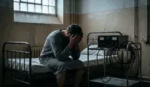 Mężczyzna czeka na elektrowstrząsy