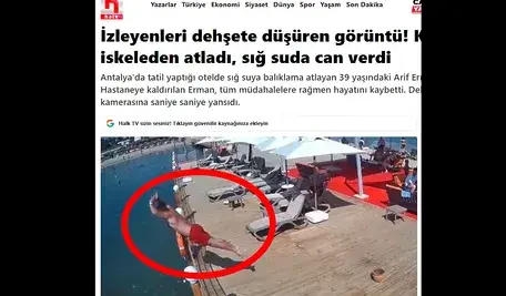 Śmiertelny skok do wody został uwieczniony przez kamery
