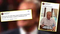 Donald Tusk na tle swoich wpisów w mediach społecznościowych dotyczących wyniku AfD w Saksonii-Anhalt i krytyki polityków PiS oraz Konfederacji.