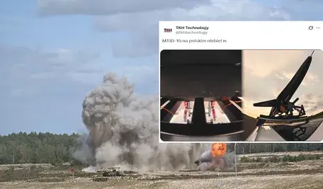 Pokaz wojsk pododdziałów 18. Dywizji Zmechanizowanej w ramach MSPO w Kielcach. Polska firma TKH zaprezentowała własny silnik turboodrzutowy do dornów.